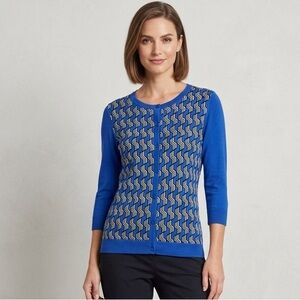 The Limited Blue and Yellow Women's Cardigan